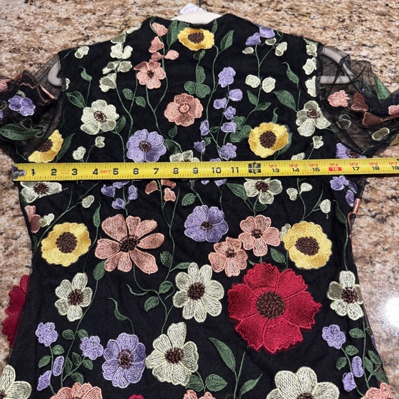 Floral Embroidered Long Sleeve Dress Sz S - Picture 10 of 10
